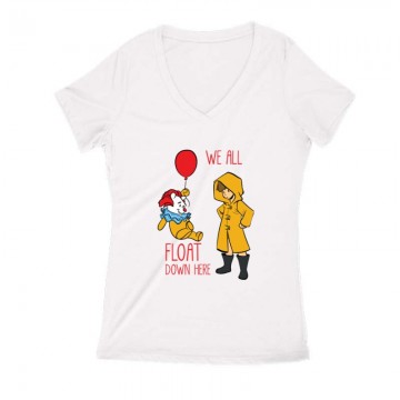 We all float down here Női V Kivágott póló