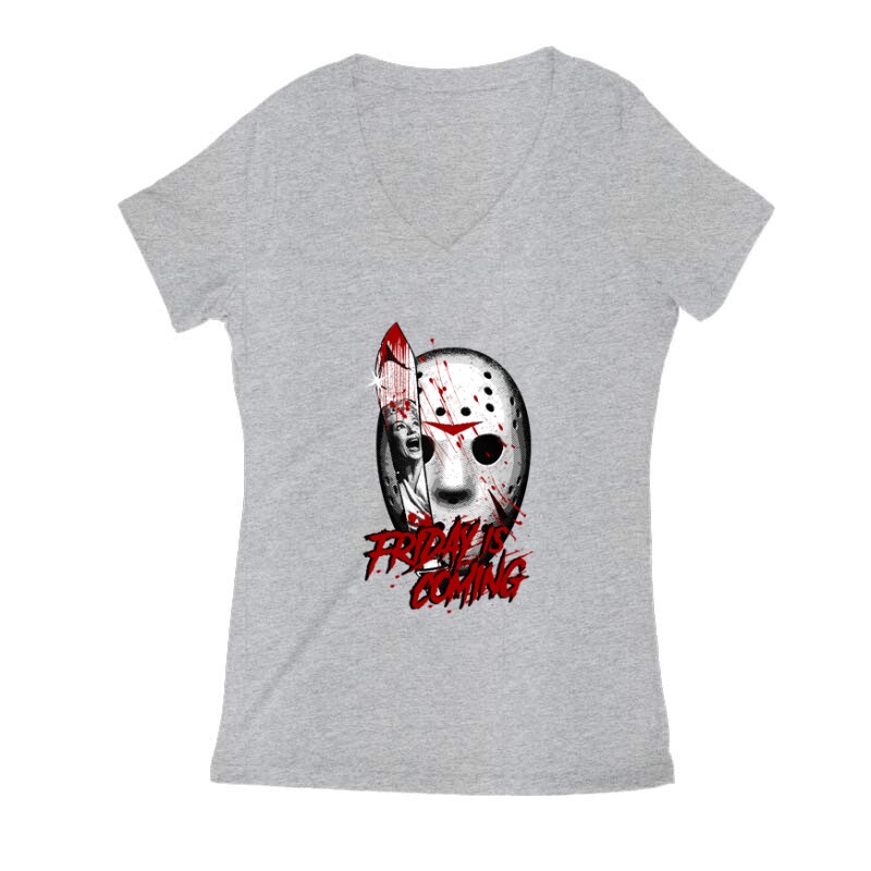 Friday is coming Női V Kivágott póló