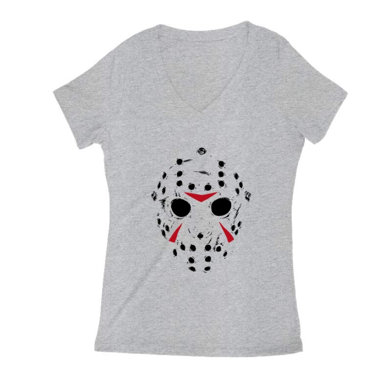 Jason Mask Női V Kivágott póló