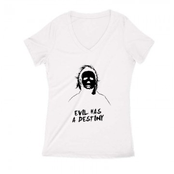 Evil has a destiny Női V Kivágott póló