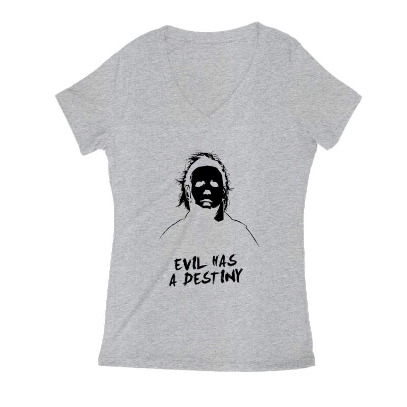 Evil has a destiny Női V Kivágott póló