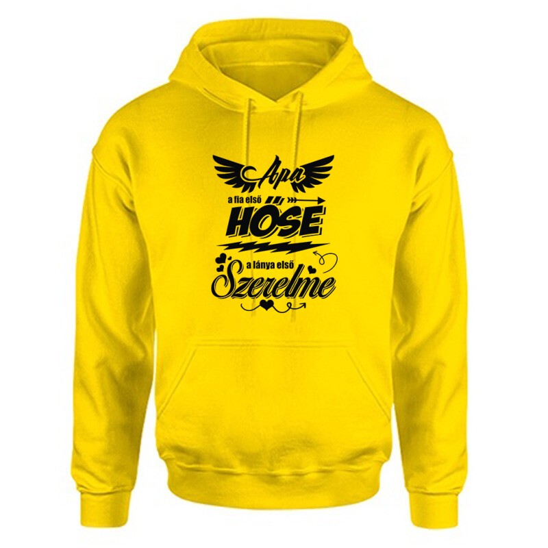 Apa A Fia első Hőse Unisex Kapucnis Pulcsi