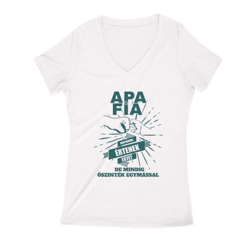 Apa & Fia Női V Kivágott póló