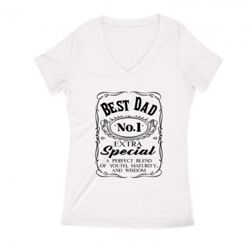 Best Dad Női V Kivágott póló