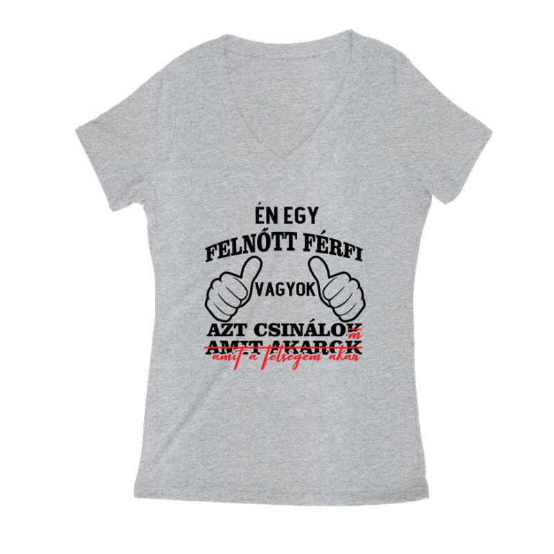 Felnőtt Férfi Női V Kivágott póló