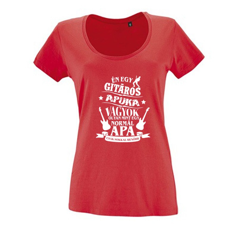 Gitáros Apuka Női O Nyakú Póló