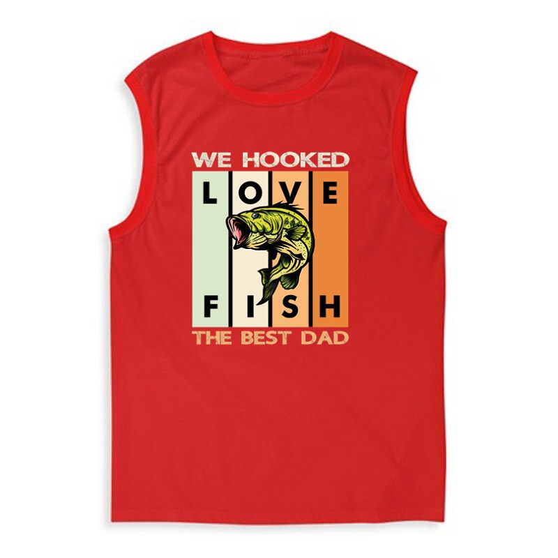 We Hooked Best Dad Férfi Trikó