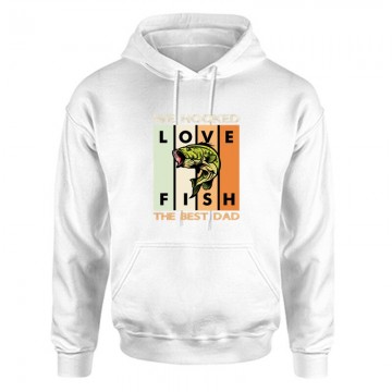 We Hooked Best Dad Unisex Kapucnis Pulcsi