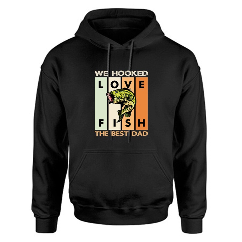 We Hooked Best Dad Unisex Kapucnis Pulcsi