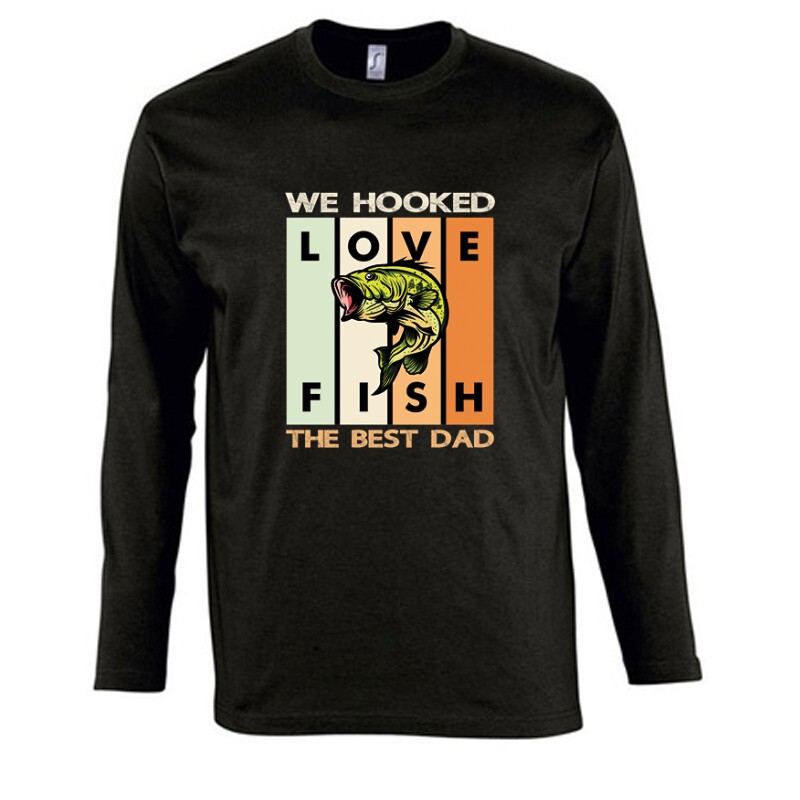 We Hooked Best Dad Hosszú Ujjú Póló