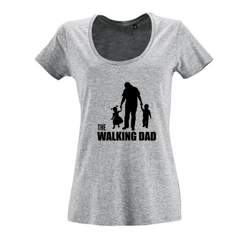The Walking Dad (Álló, sétáló) Női O Nyakú Póló