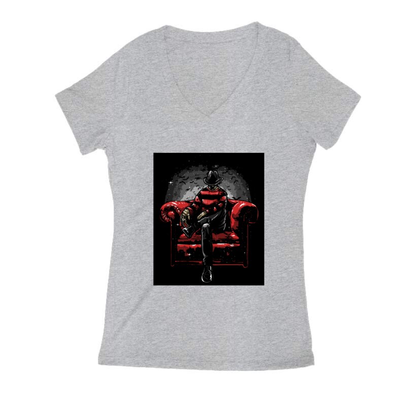 Nightmare side Női V Kivágott póló