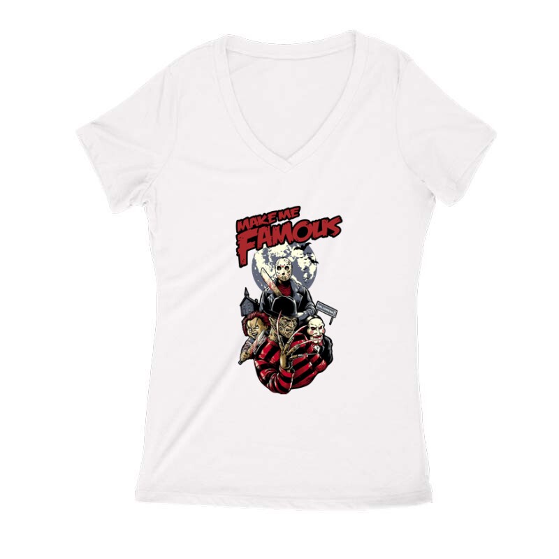 Make Me Famous Női V Kivágott póló