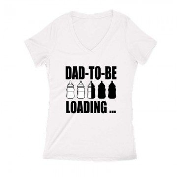 Dad to Be Loading... Női V Kivágott póló
