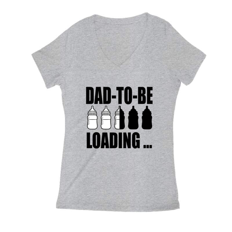 Dad to Be Loading... Női V Kivágott póló