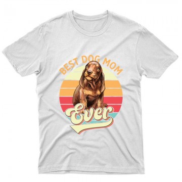 Best Dogmom Ever (retro) Unisex Póló