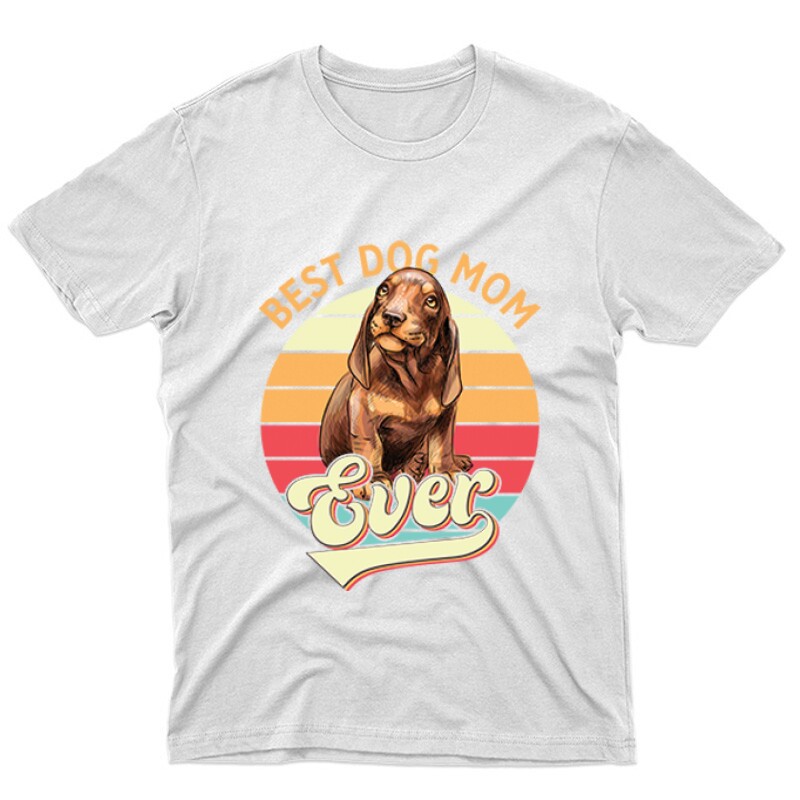 Best Dogmom Ever (retro) Unisex Póló