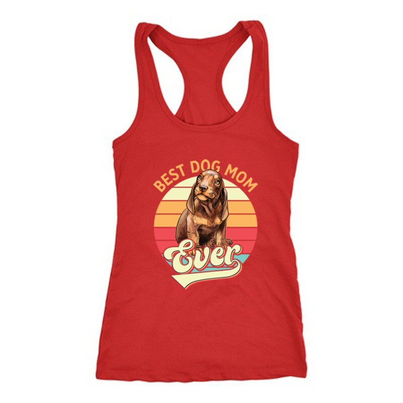 Best Dogmom Ever (retro) Női Trikó