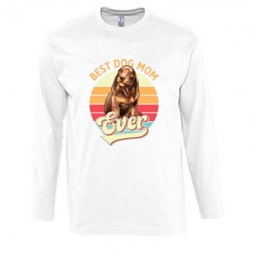 Best Dogmom Ever (retro) Hosszú Ujjú Póló
