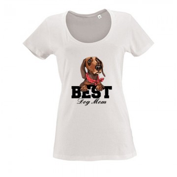 Best Dog Mom Női O Nyakú Póló