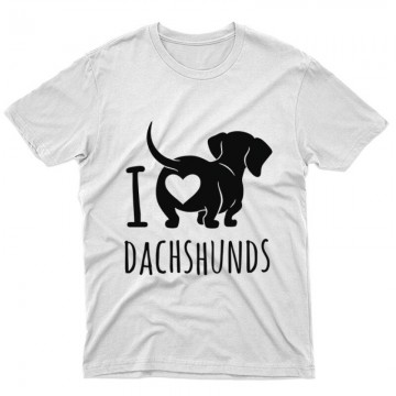 I Love Dachshund Unisex Póló