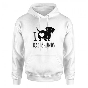 I Love Dachshund Unisex Kapucnis Pulcsi
