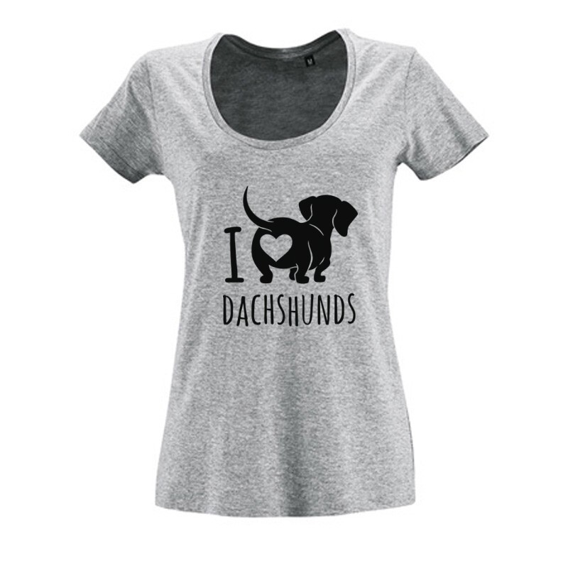 I Love Dachshund Női O Nyakú Póló