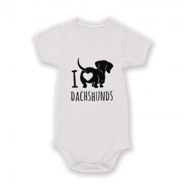 I Love Dachshund Baby Body