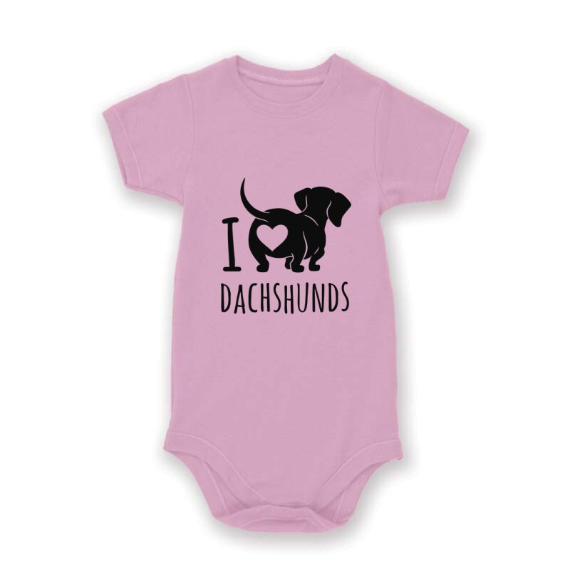I Love Dachshund Baby Body