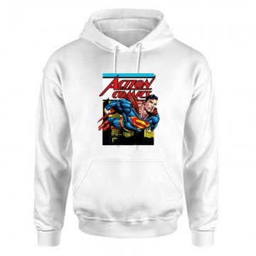 Action Comics Unisex Kapucnis Pulcsi
