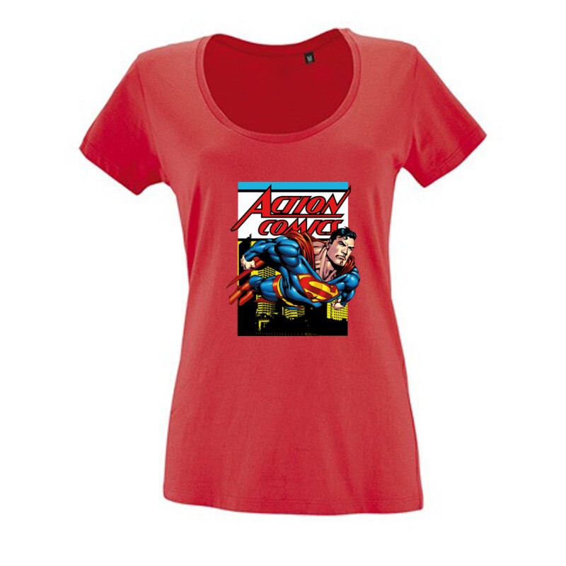 Action Comics Női O Nyakú Póló