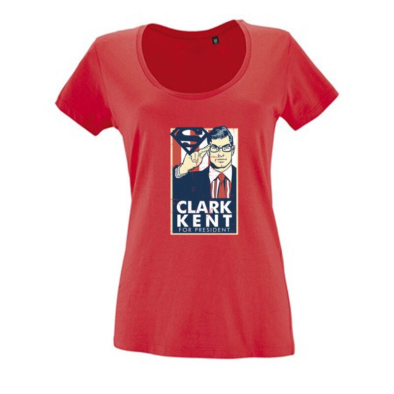 Clark Kent For President Női O Nyakú Póló