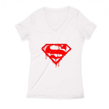 Death of Superman Női V Kivágott póló