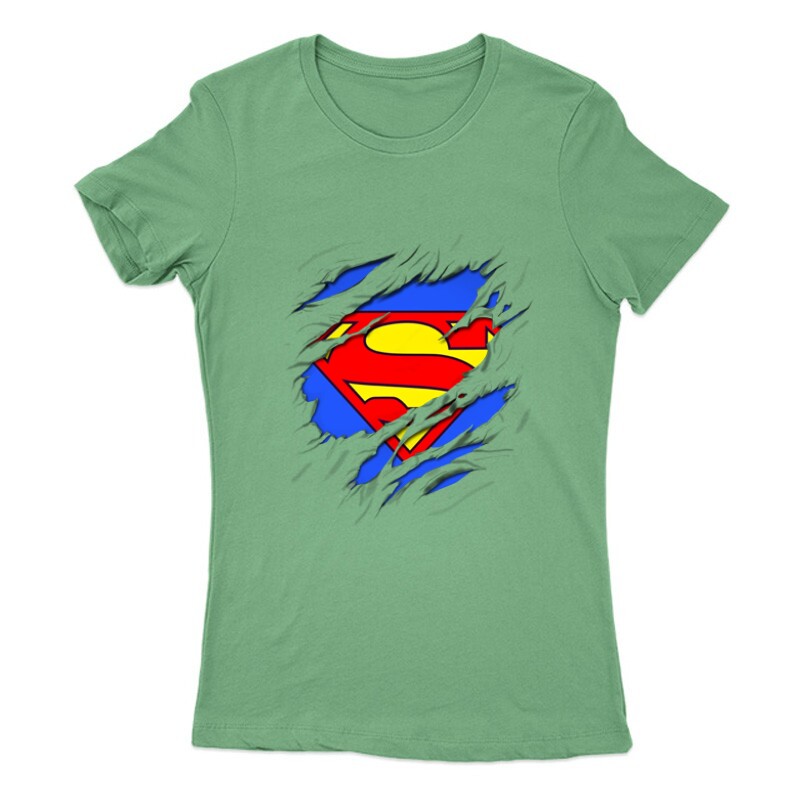 Superman tépett Női Póló