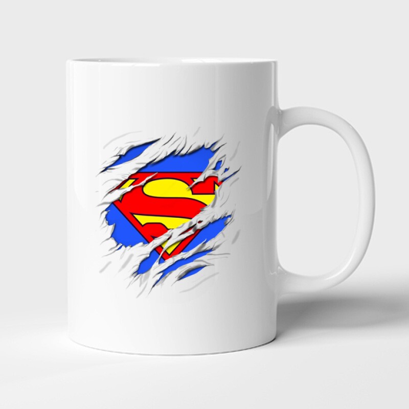 Superman tépett Bögre