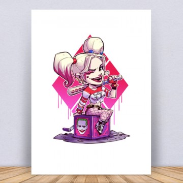 Harley Quinn ütövel Vászonkép