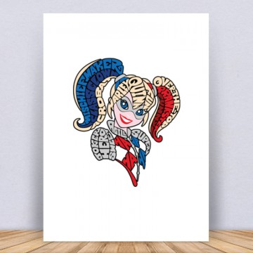 Harley Quinn text Vászonkép