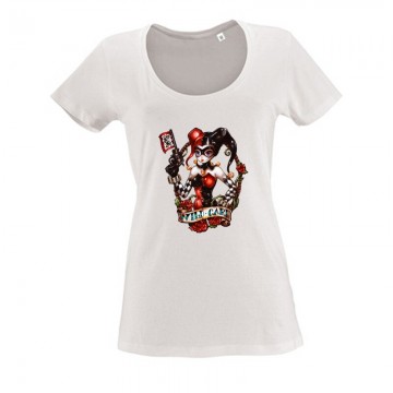 Harley Quinn Wild Card Női O Nyakú Póló