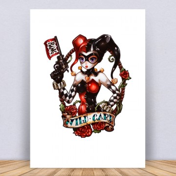 Harley Quinn Wild Card Vászonkép