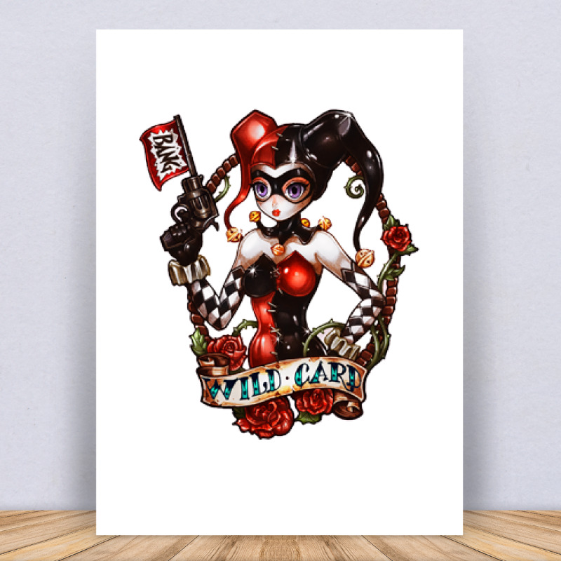 Harley Quinn Wild Card Vászonkép