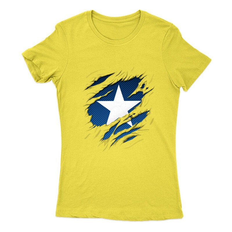 Amerika kapitány tépett Női Póló
