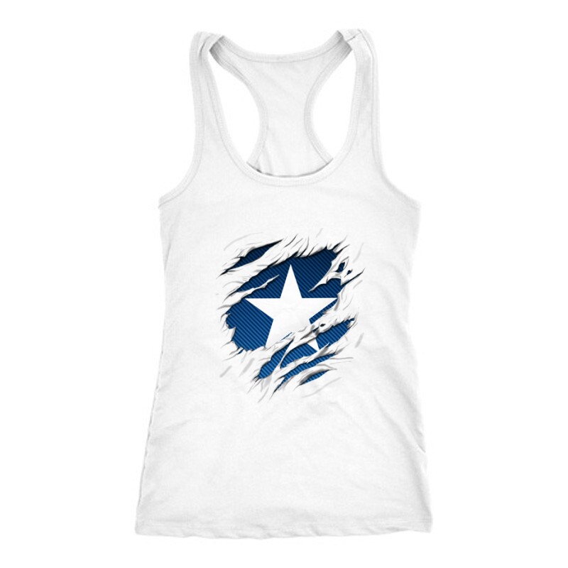 Amerika kapitány tépett Női Trikó