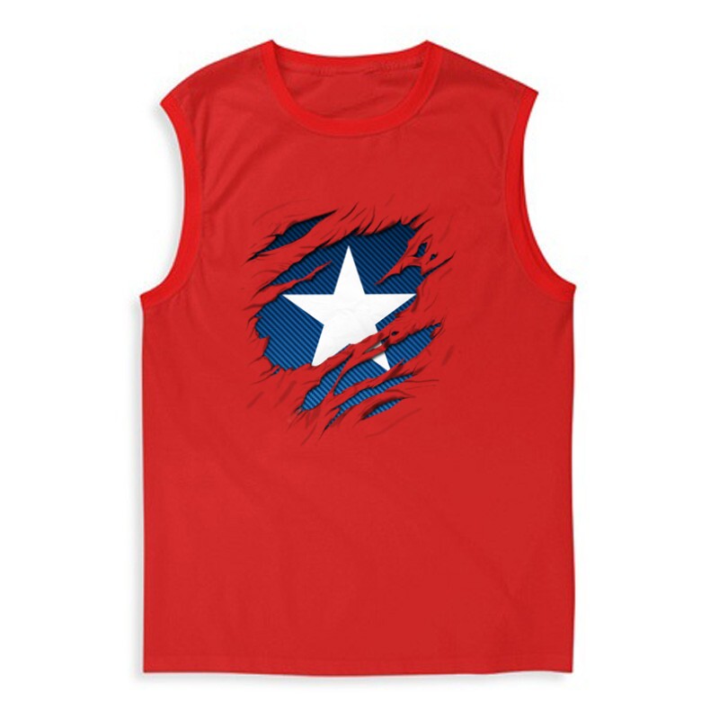 Amerika kapitány tépett Férfi Trikó