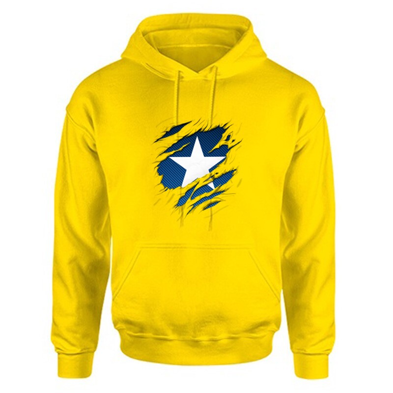 Amerika kapitány tépett Unisex Kapucnis Pulcsi