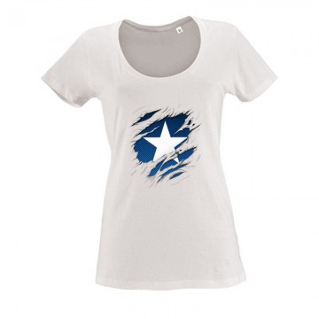 Amerika kapitány tépett Női O Nyakú Póló