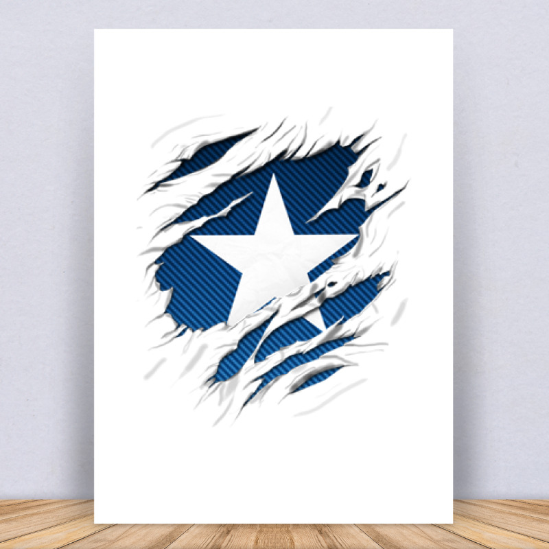 Amerika kapitány tépett Vászonkép