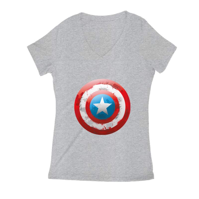 Shield worn Női V Kivágott póló
