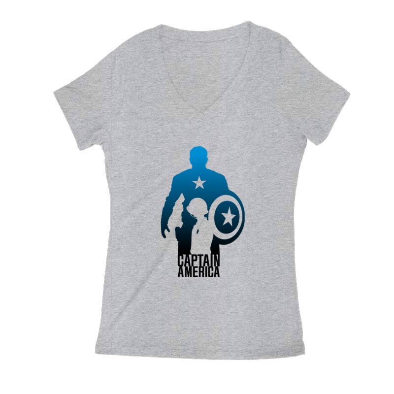 Patriot American Captain Női V Kivágott póló