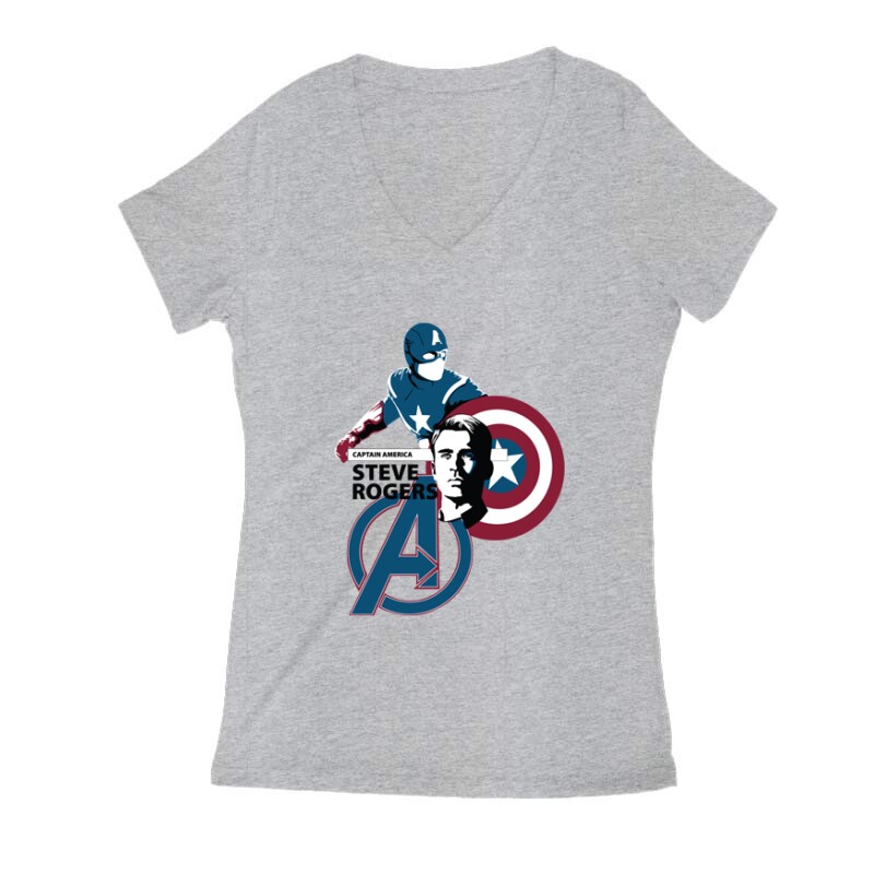 Steve Rogers Női V Kivágott póló