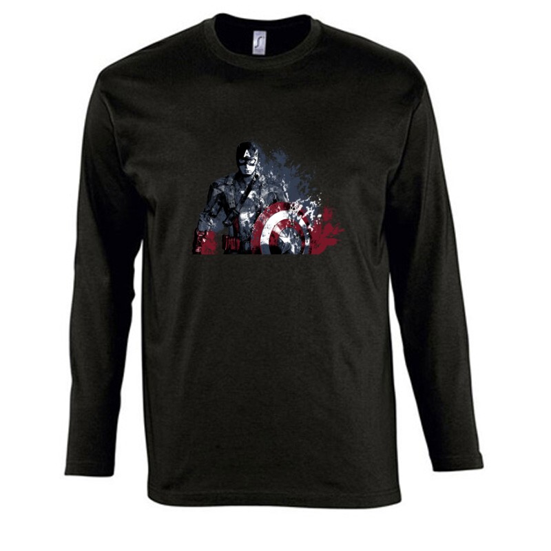 Captain America Worn Hosszú Ujjú Póló